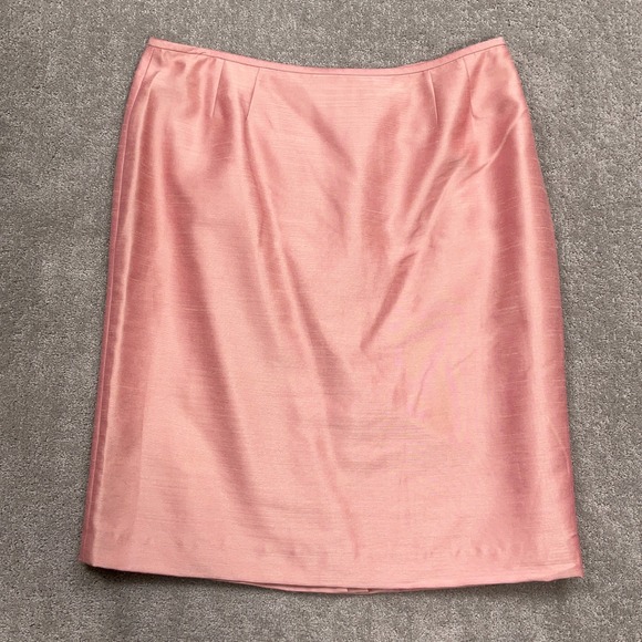 Kasper Skirt Suit Women 16P Rose Gold Pink Shimmer‎ Career Party - Picture 11 of 16